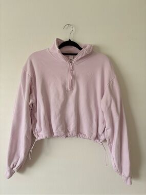 lululemon athletica Pale Pink Half-Zip Crop Sweatshirt